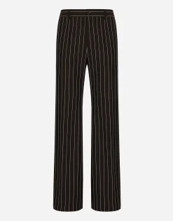 Tailored pinstripe wool pants