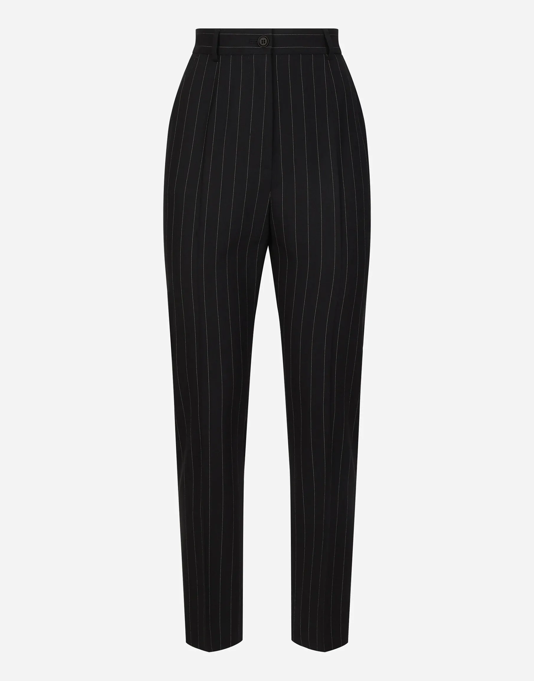 Tailored pinstripe wool pants