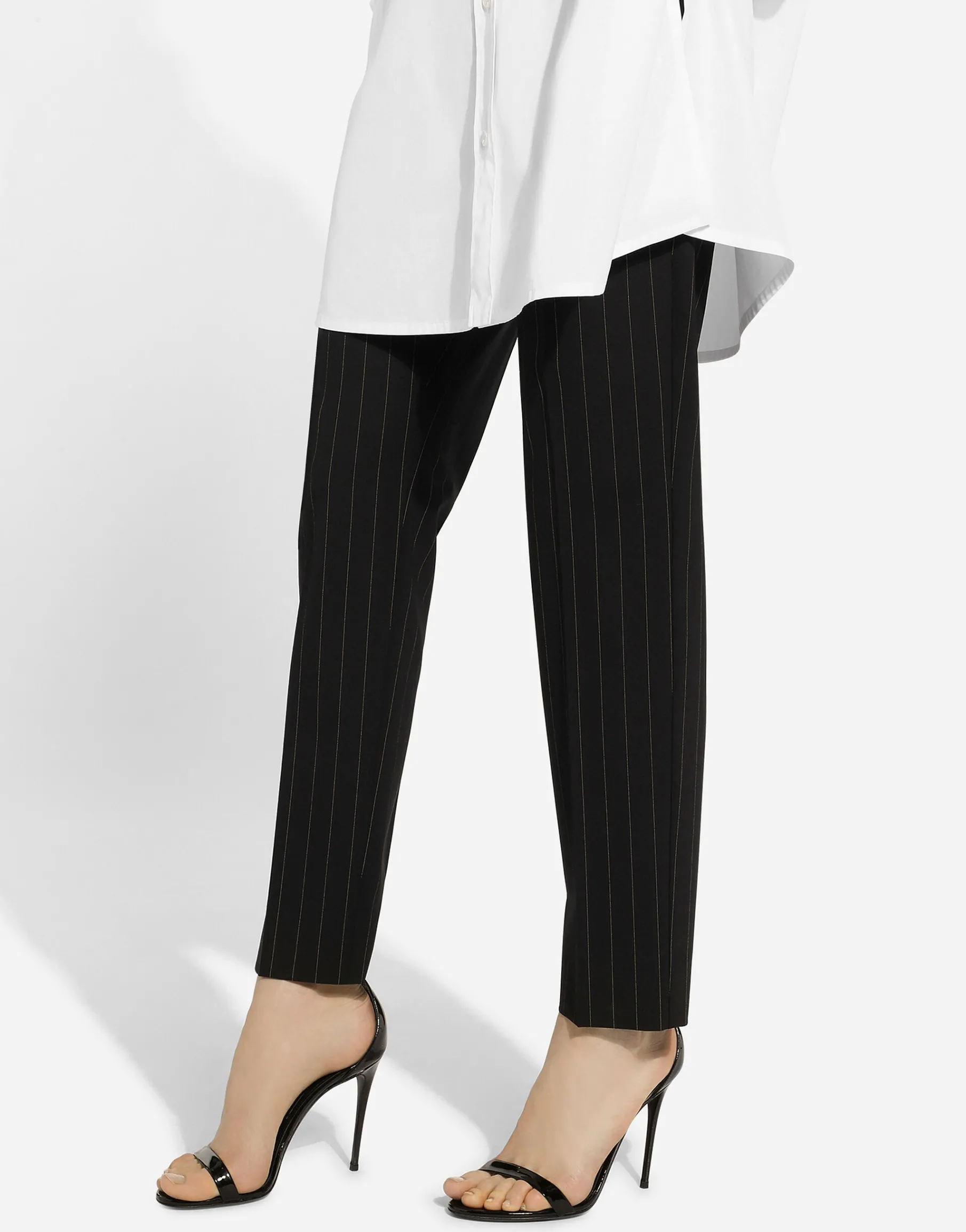 Tailored pinstripe wool pants
