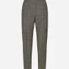 Tailored wool micro-tweed pants