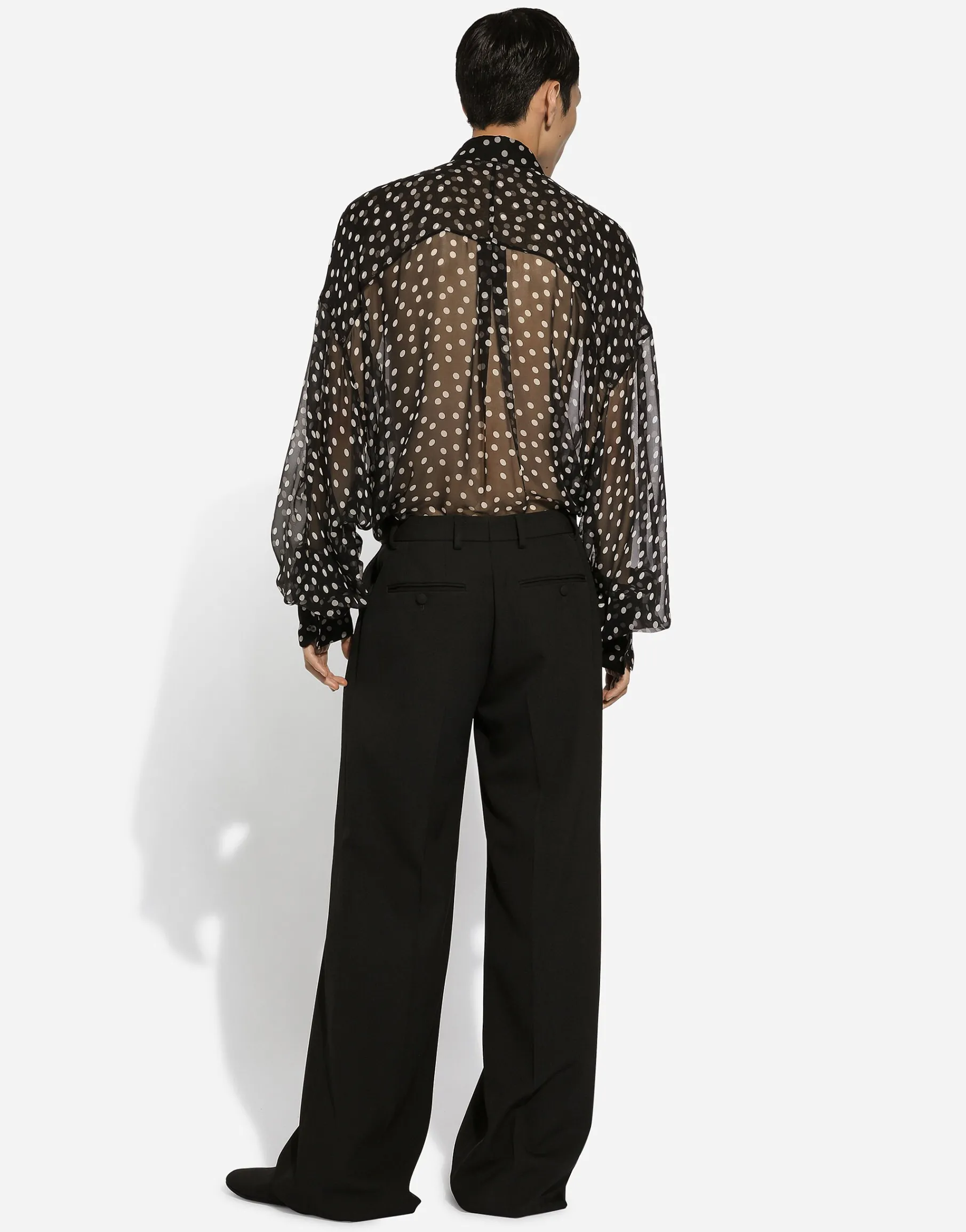 Tailored wool pants with darts
