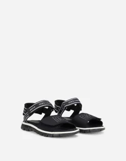 Technical fabric sandals with DG logo