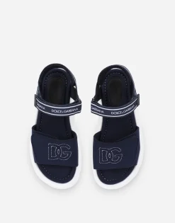 Technical fabric sandals with DG logo