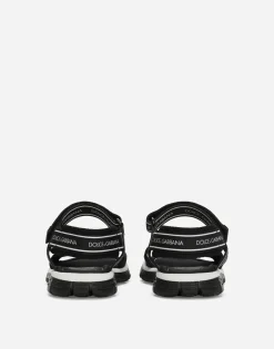 Technical fabric sandals with DG logo