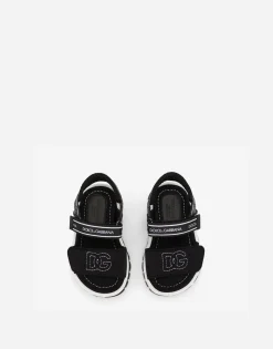 Technical fabric sandals with DG logo