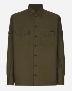 Technical fabric shirt with pockets