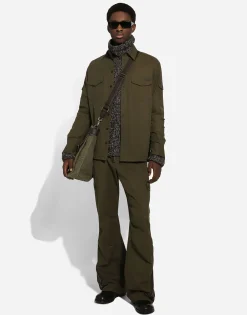 Technical fabric shirt with pockets