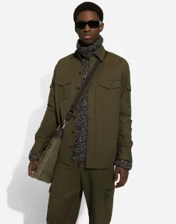 Technical fabric shirt with pockets