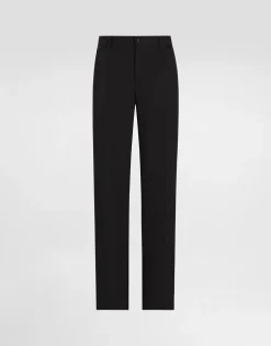 Technical gabardine tuxedo pants