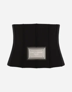 Technical jersey corset belt with DG tag