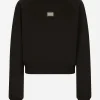 Technical jersey sweatshirt with Dolce&Gabbana tag