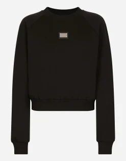Technical jersey sweatshirt with Dolce&Gabbana tag