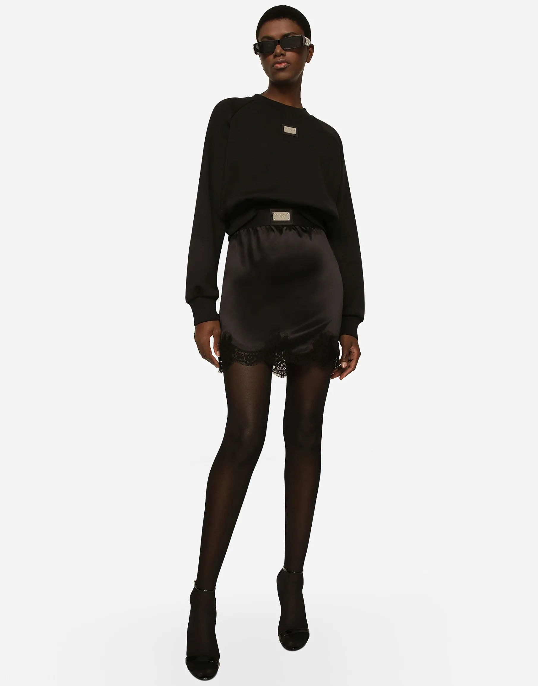 Technical jersey sweatshirt with Dolce&Gabbana tag