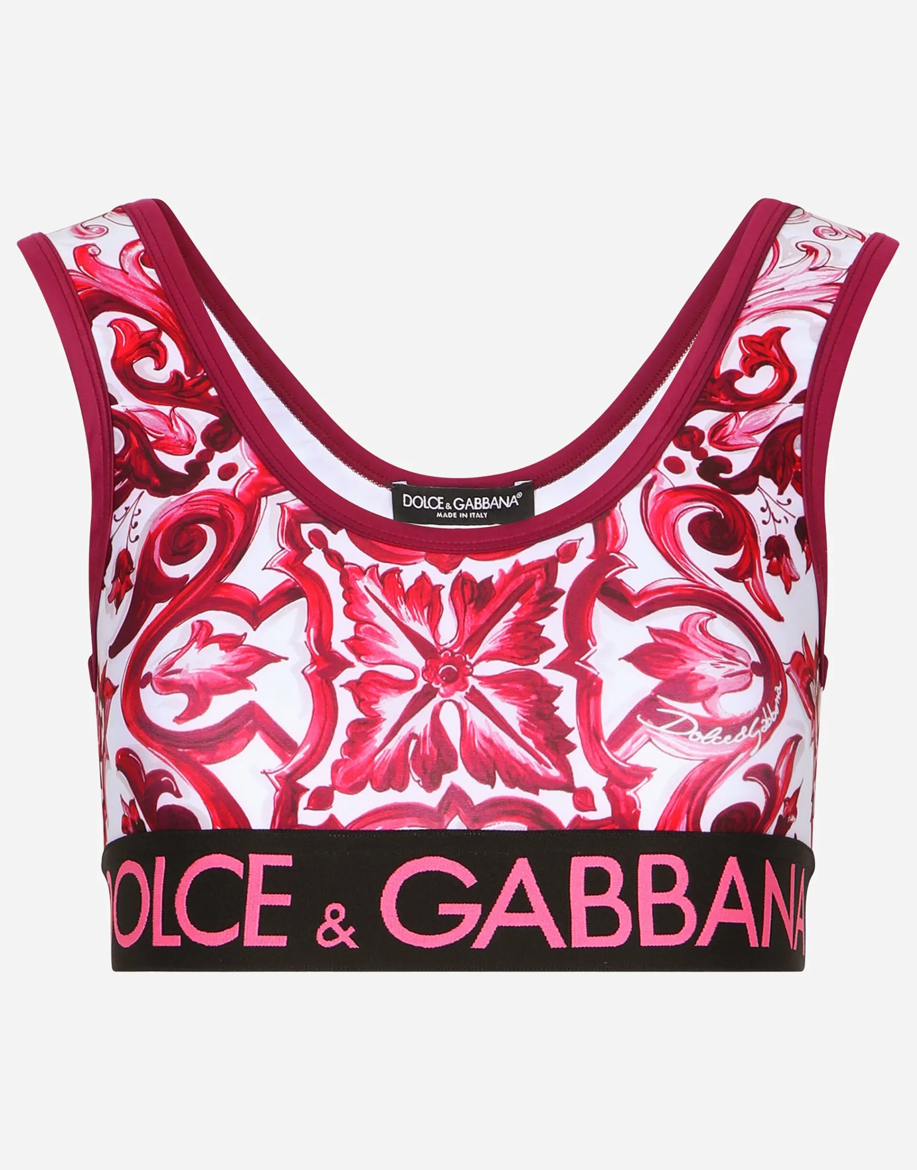 Technical jersey top with branded elastic band