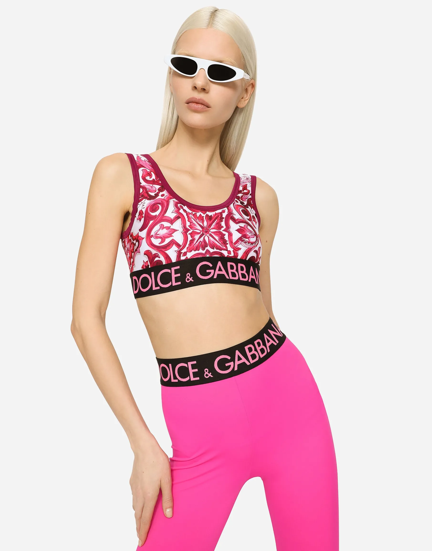 Technical jersey top with branded elastic band