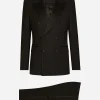 Three-piece Sicilia-fit suit in stretch wool