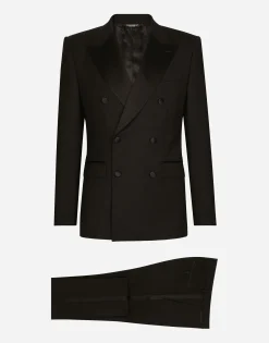 Three-piece Sicilia-fit suit in stretch wool