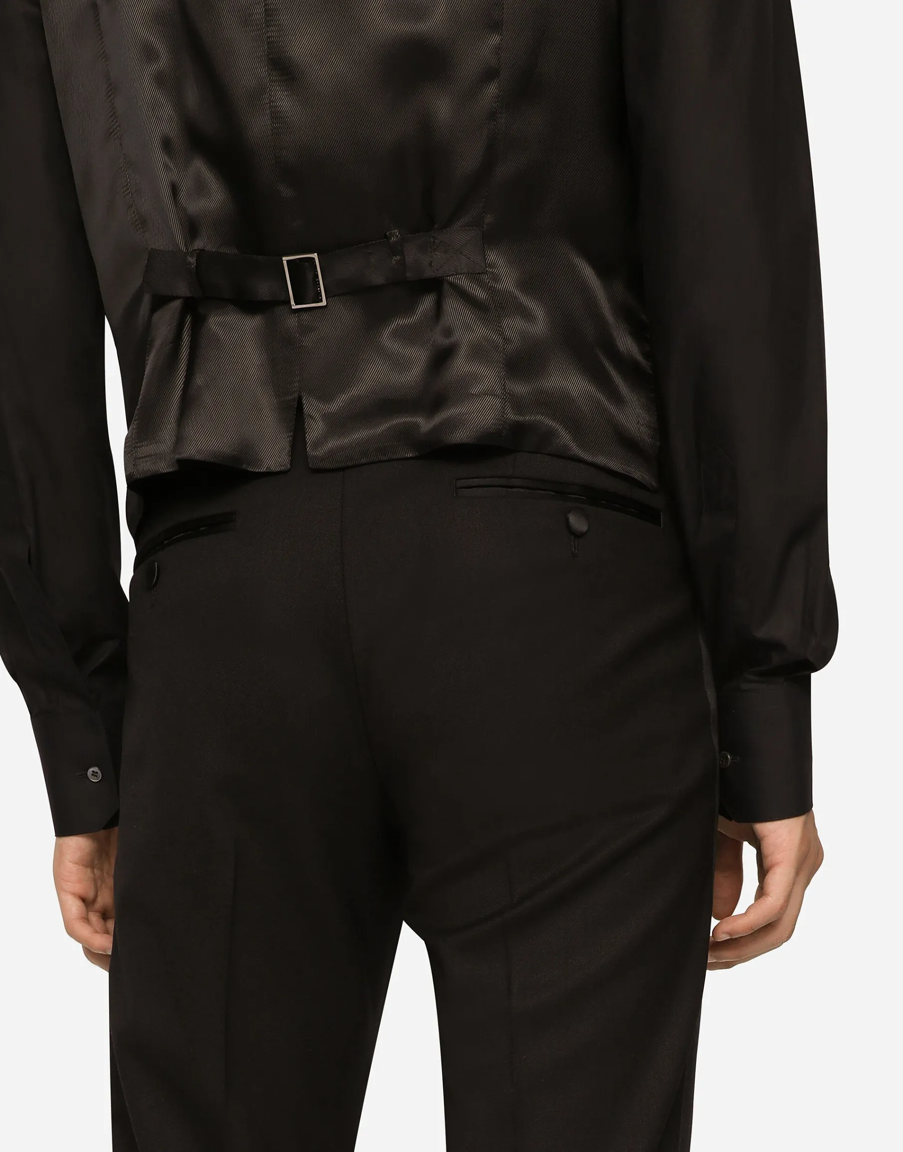 Three-piece Sicilia-fit suit in stretch wool