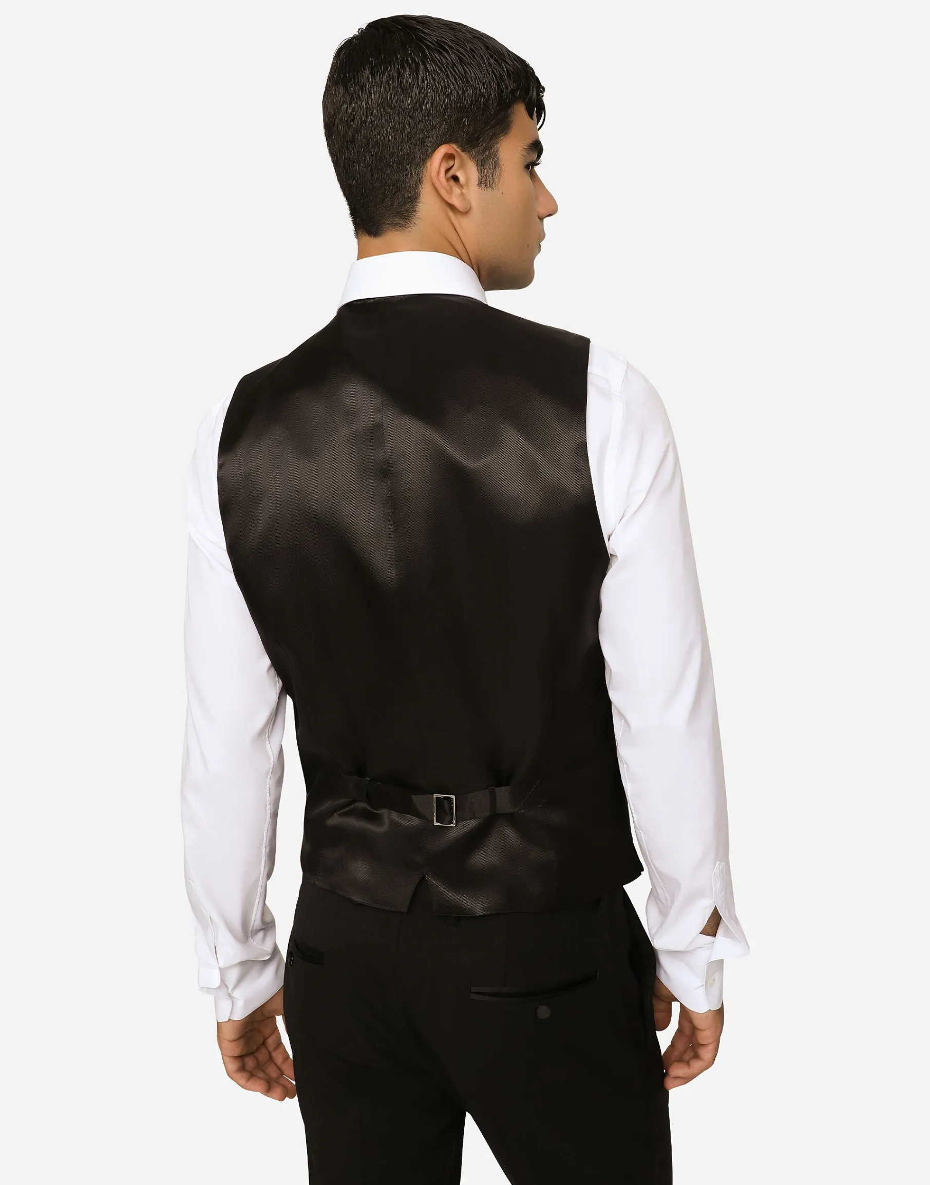 Three-piece Sicilia-fit suit in stretch wool