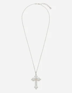 Tradition pendant in white gold 18kt with aquamarines and diamonds