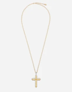 Tradition pendant in yellow and white gold 18Kt with yellow sapphires and diamonds