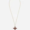 Tradition pendant in yellow and white gold 18Kt with rhodolite garnets and diamonds