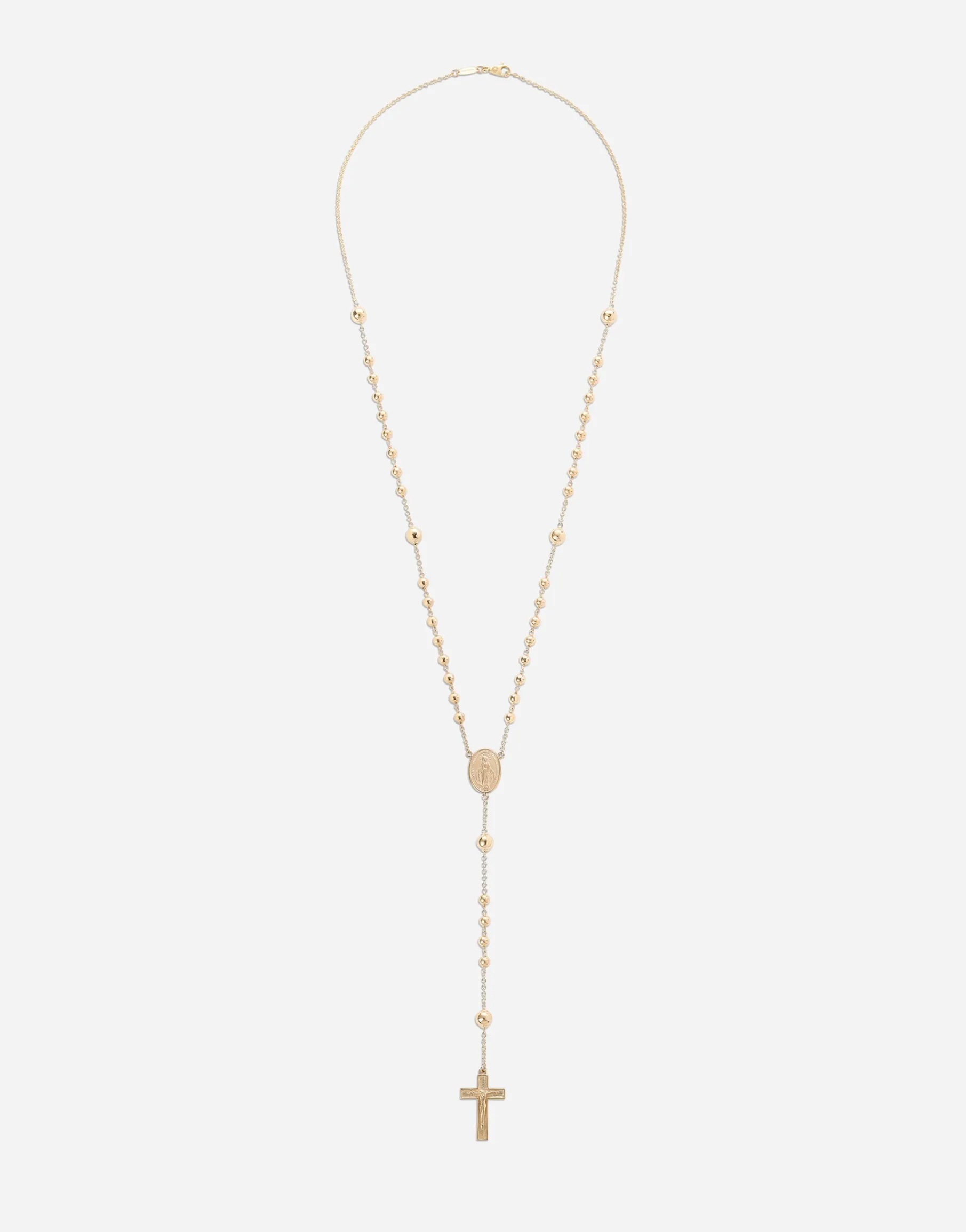 Tradition yellow gold rosary necklace