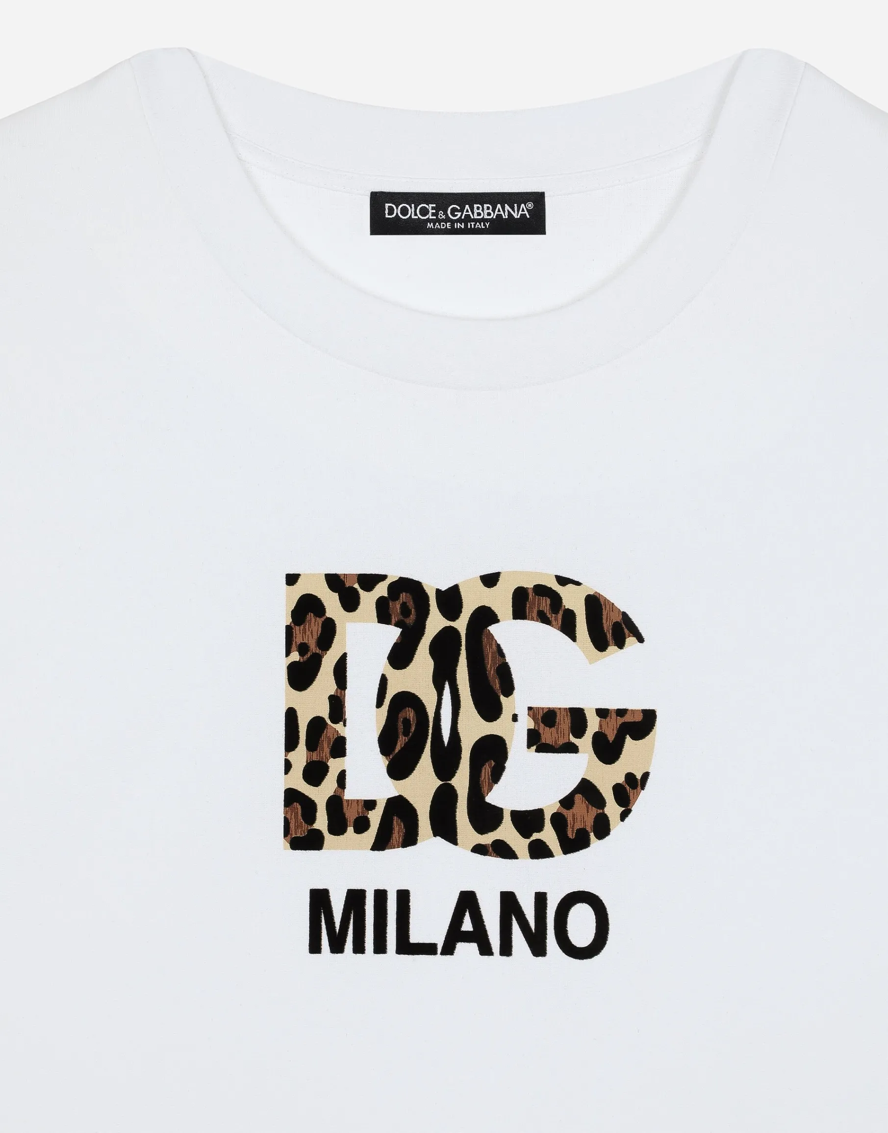 T-shirt with flocked DG logo