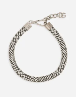 Tubular choker with rhinestones