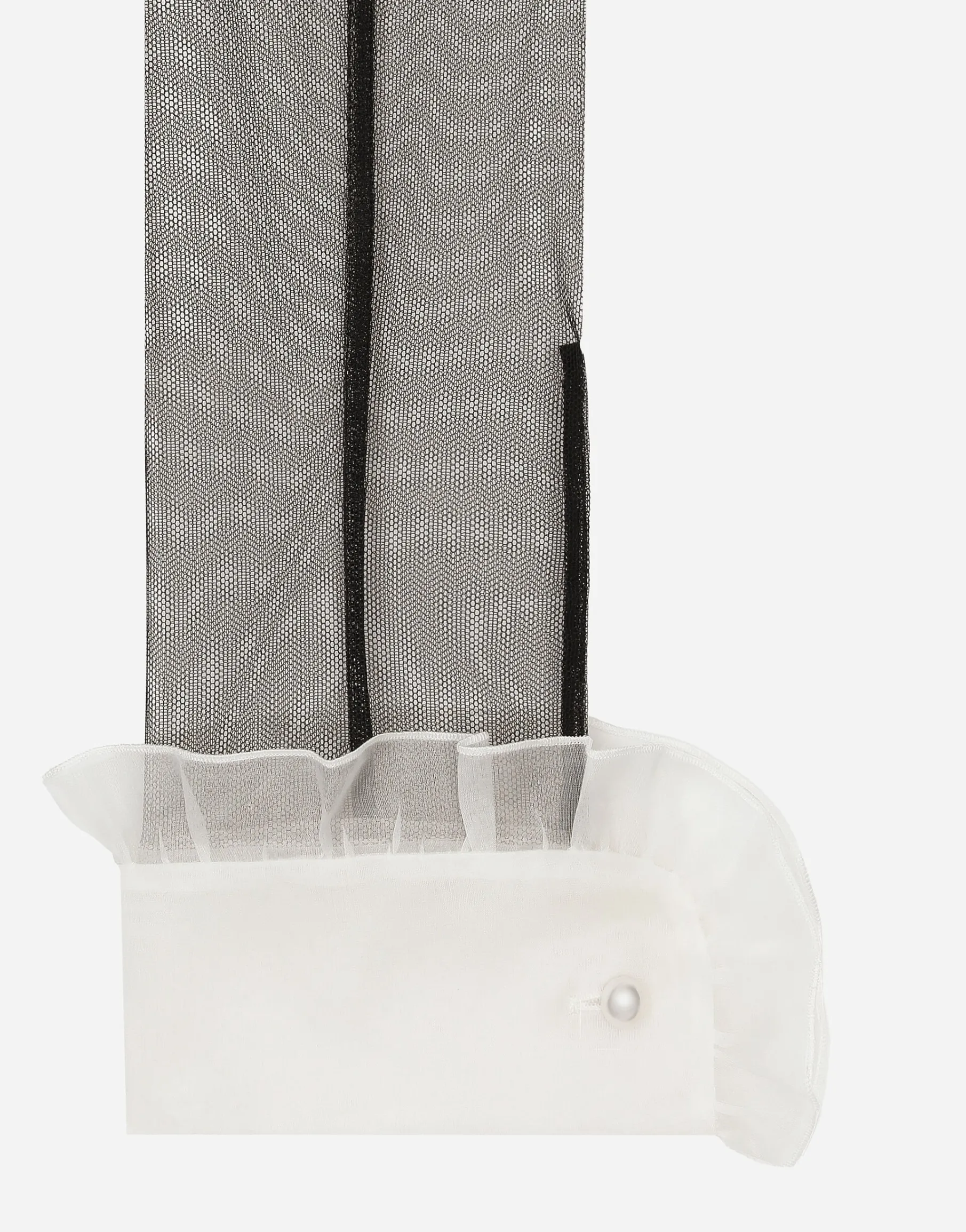 Tulle calf-length dress with organza shirt front
