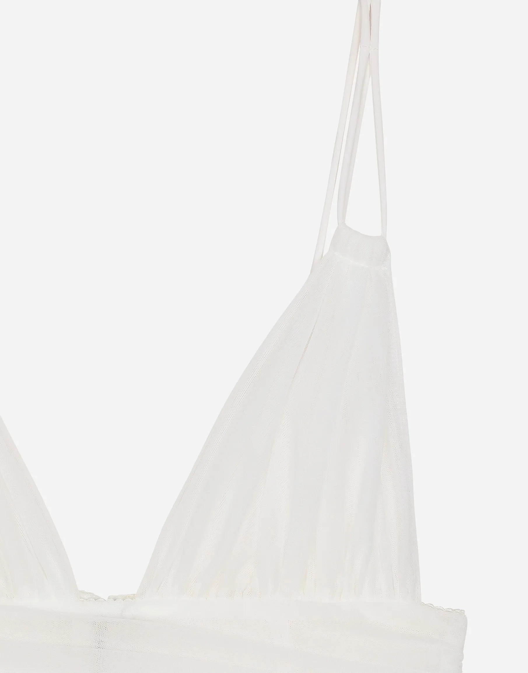 Tulle draped calf-length dress