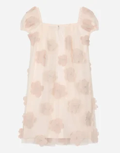 Tulle dress with 3D flowers