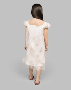 Tulle dress with 3D flowers