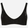 Tulle jacquard top with all-over DG logo