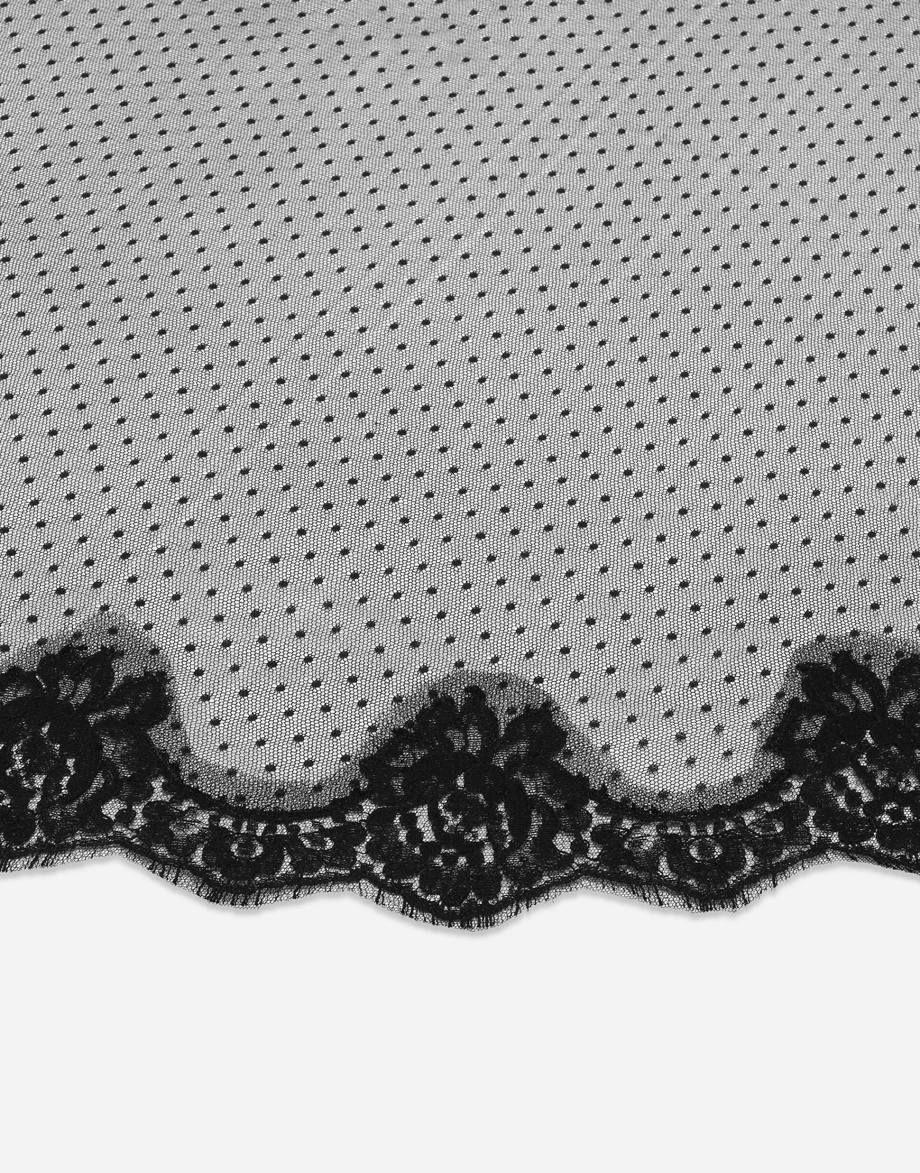Tulle plumetis veil with lace trim