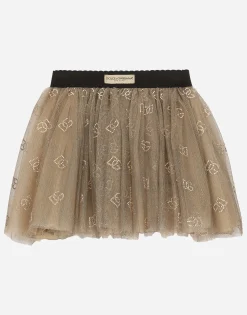 Tulle skirt with DG logo