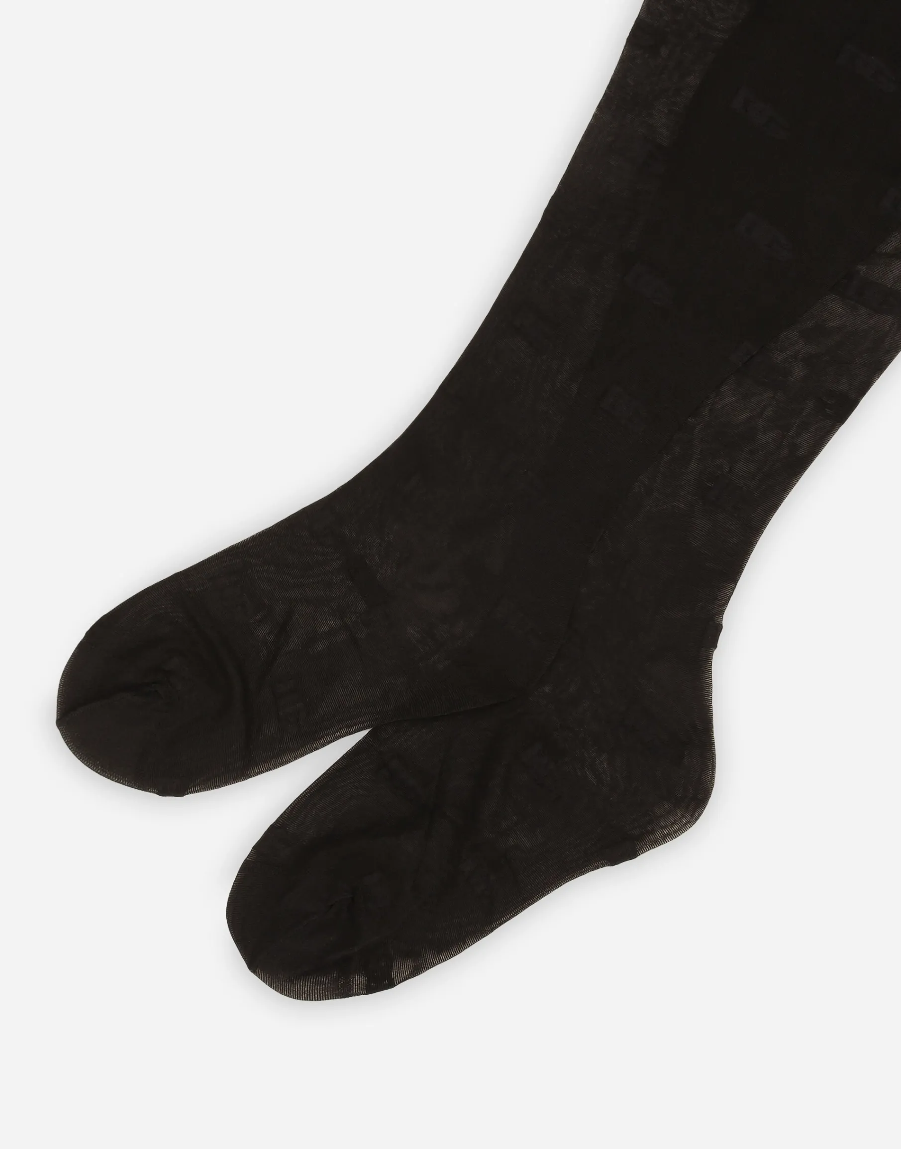 Tulle tights with jacquard DG logo
