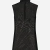 Tulle turtle-neck top with DG logo