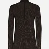 Tulle turtle-neck top with DG logo