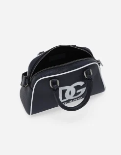Tumbled calfskin bowling bag with DG logo