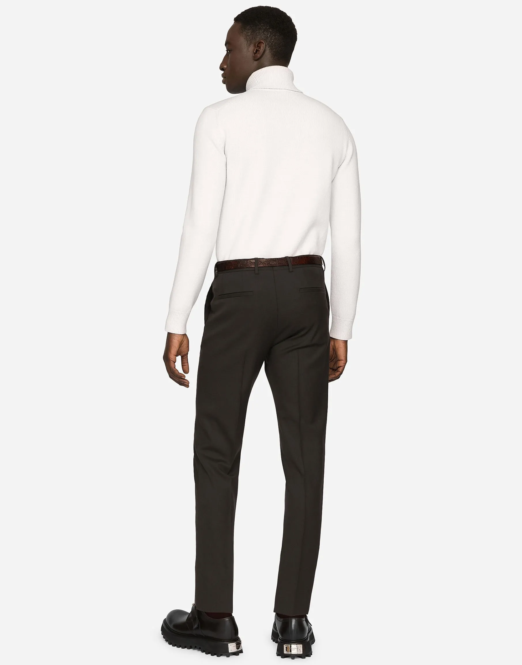 Turtle-neck sweater in virgin wool