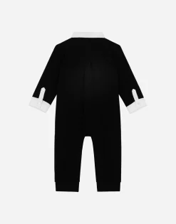 Tuxedo onesie in cotton