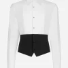 Tuxedo shirt with vest bottom section