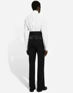 Tuxedo shirt with vest bottom section