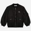 Twill bomber jacket with logo tag