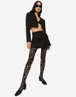 Twill mini wrap skirt