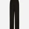 Twill palazzo pants