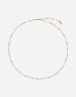 Twisted wire chain necklace in red gold 18Kt