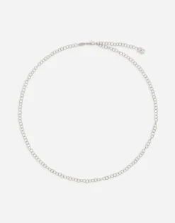 Twisted wire chain necklace in white gold 18Kt