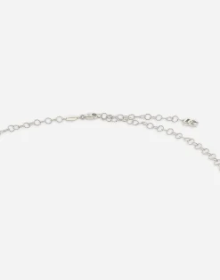 Twisted wire chain necklace in white gold 18Kt